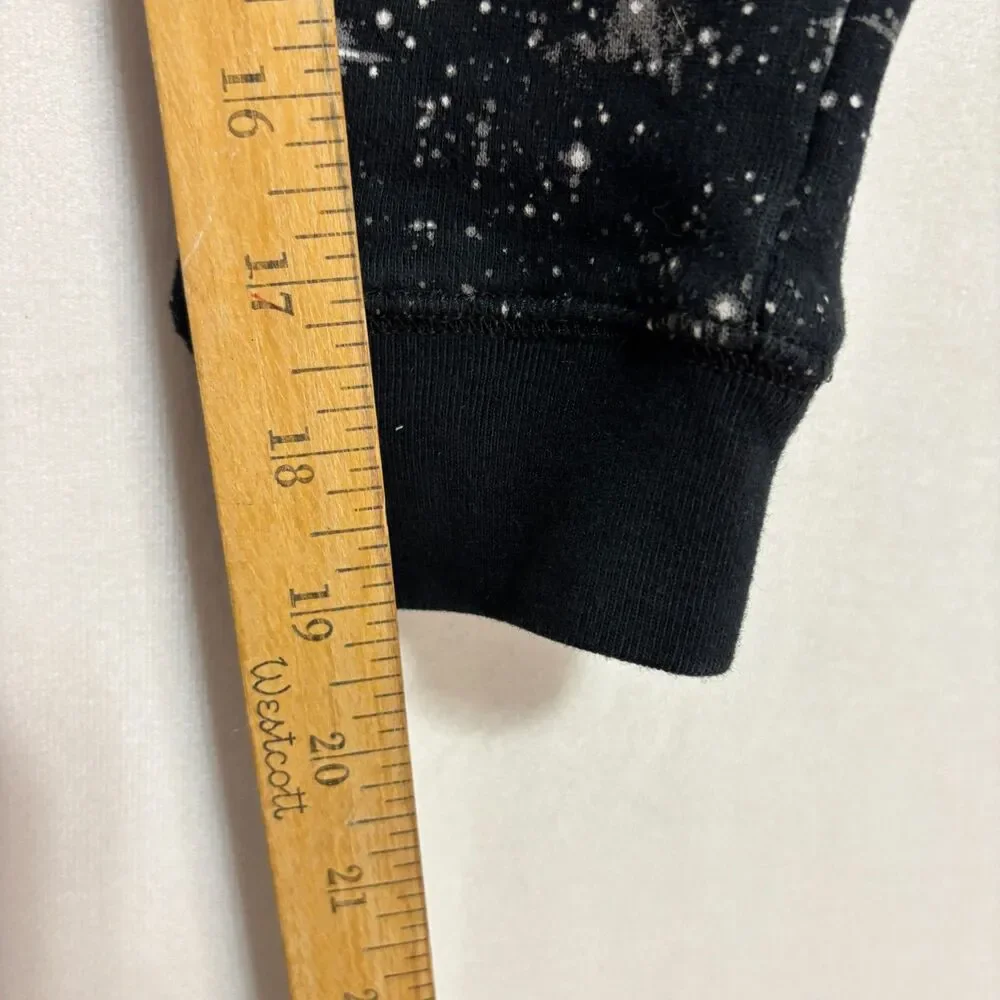 Lands'‎ End Kids Iron Knee Pattern Fleece Jogger Sweatpants Sz S Black Galaxy